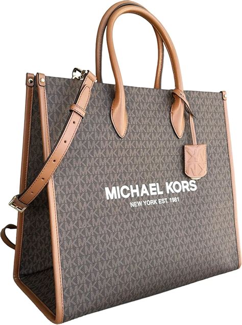 michael kors mercer logo tote|michael kors large signature tote.